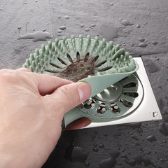 Silicone floor drain cover bathroom sewer drain outlet hair deodorant filter anti-blocking adsorption sink cover