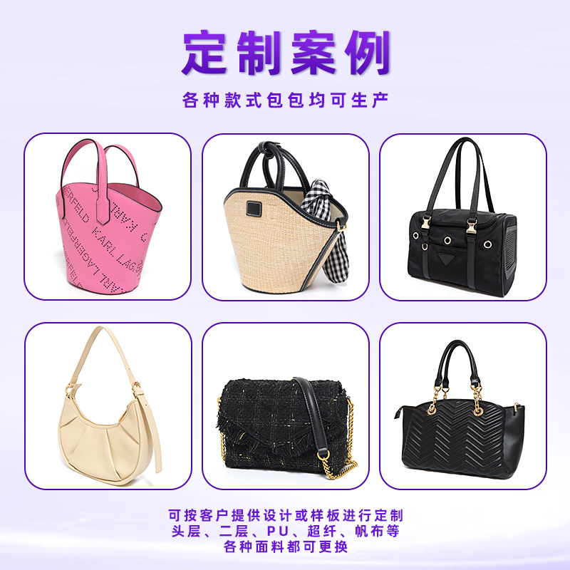 New Cross-Border Genuine Leather Women's Bag, Lambskin Mini Tote Handbag, Solid Color 2-Way Crossbody Bag, Custom Made - Thumbnail 3