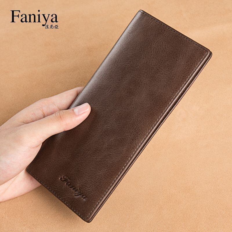 Men's Wallet New Fashionable Youth Simple Wallet Long Exposure Trendy Multi-Card Slot Wallet Folding Men's Card Bag