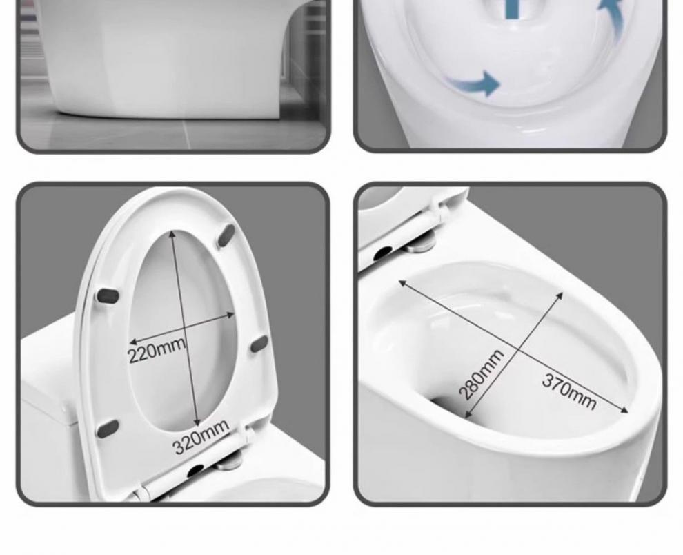 Household large-diameter anti-odor siphonic toilet, ordinary ceramic bathroom seat, essential for hotels undefined
