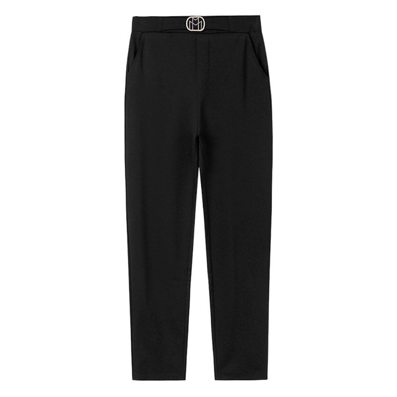 Plus-Size High-Waisted Cropped Casual Pants for Women, 2026 Autumn New Style, Tummy-Concealing Slim-Fit Skinny Pants, Stretchy Harem Pants