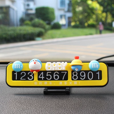 Nömrəli dayanma kartı Cute Popular Doll, Car Moving - yellow-parking-card