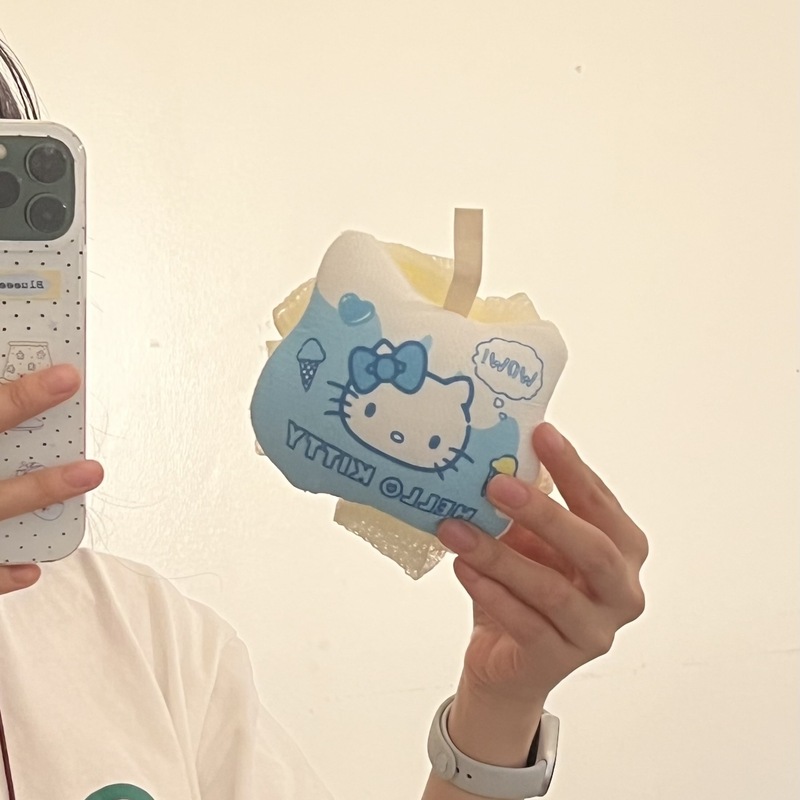 可爱Kitty沐浴球柔软起泡网家用儿童洗澡浴花耐用不易散洗澡神器|undefined