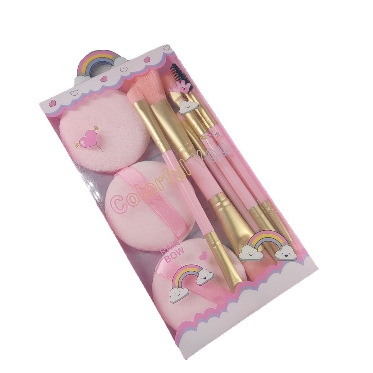 Nuevo juego de pinceles de maquillaje, herramientas de belleza profesionales, puff suelto, cepillo de maquillaje multifuncional, cepillo de rubor, cepillo corrector, transfronterizo