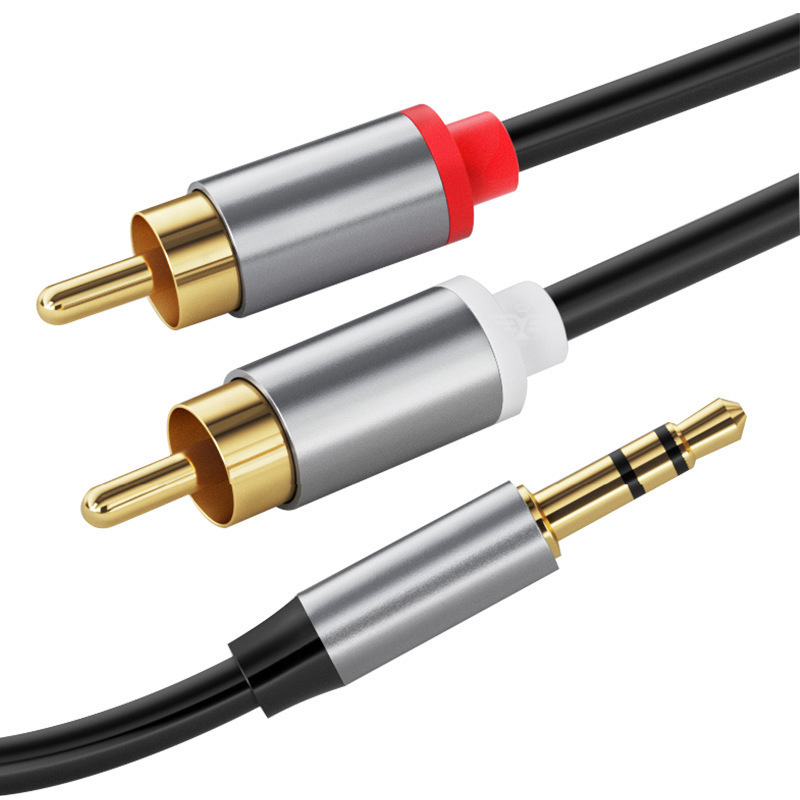 [High-End] Audio Cable 1/2 3.5mm to Double Lotus Plug Mobile Phone Connection Audio Connection Subwoofer Cable