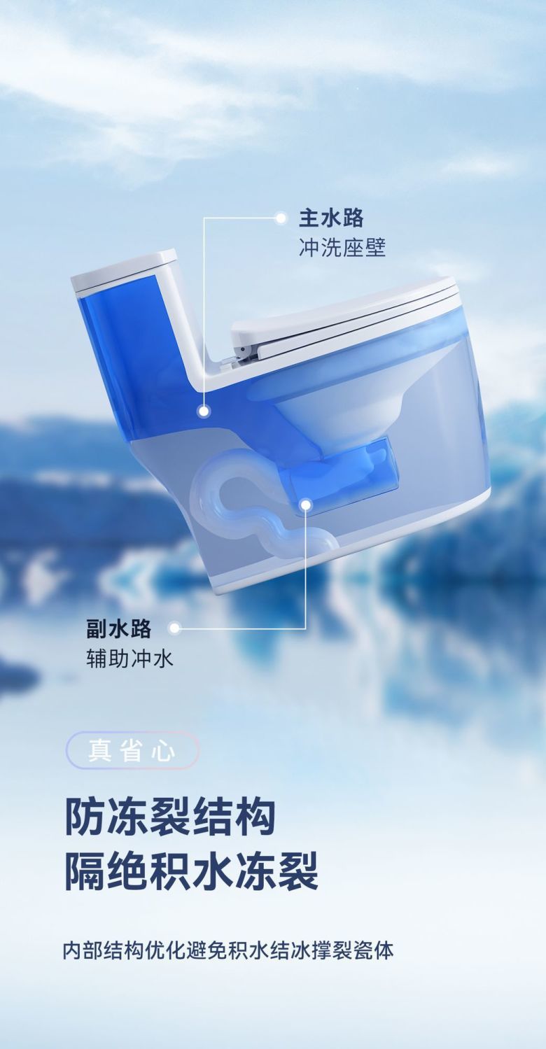 The toilet is a first-level water efficiency siphonic toilet with a glazed water tank and anti-odor design. It is a household product sold directly from the factory undefined
