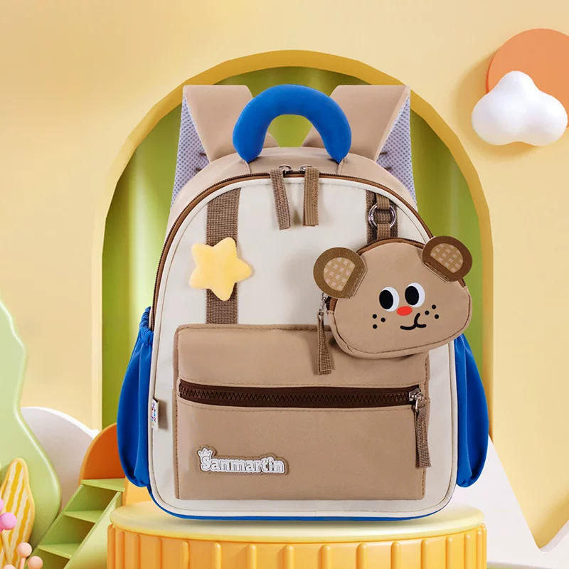 Fashionable cartoon children's school bag for early age, universal backpack lightweight