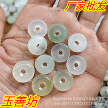 玉石平安扣厂家批发天然岫玉怀古大孔径手工饰品配件电商直播礼品