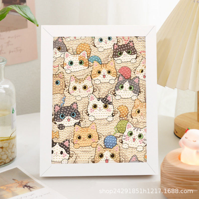 Diamante nuevo lápiz de dibujos animados pequeño nuevo pegatino diy puzzle manual regalo de cumpleaños para niños estudiantes
