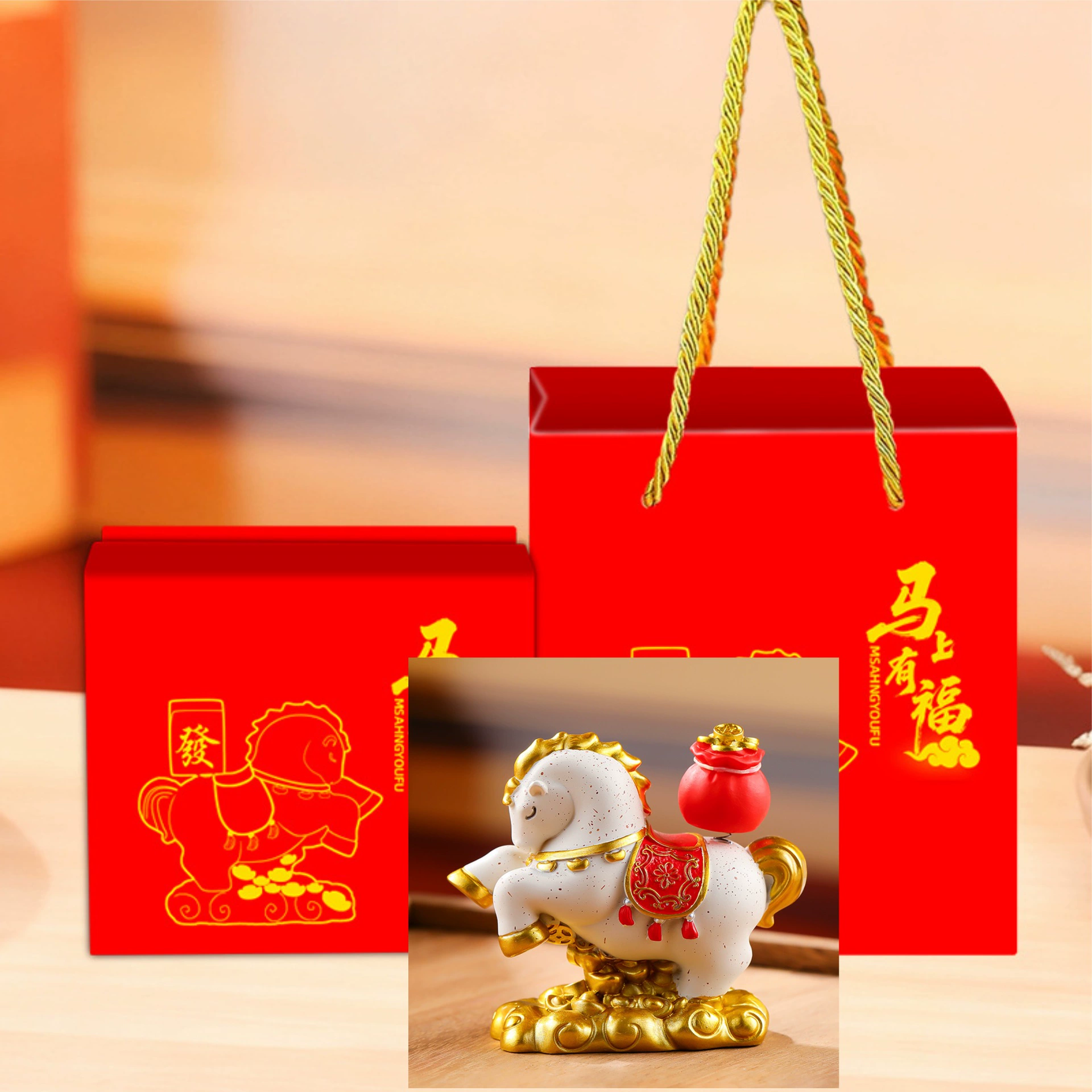 Cute mascot, table pony, Birthday gift, year mascot