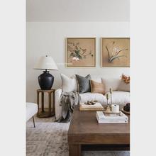 若奈 立体刺绣《灵鸟》《郡兰》古董框好寓意挂画客厅卧室玄关画