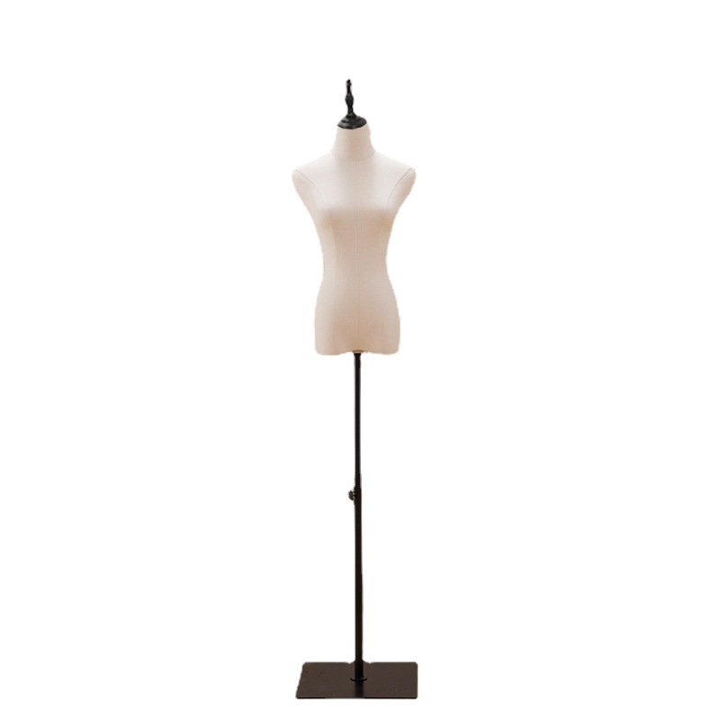 Modelo accesorios mujer medio-longitud tienda de ropa ventana molde marco galvanoplastia base de hierro de oro cabeza de alambre de pie modelo marco maniquí