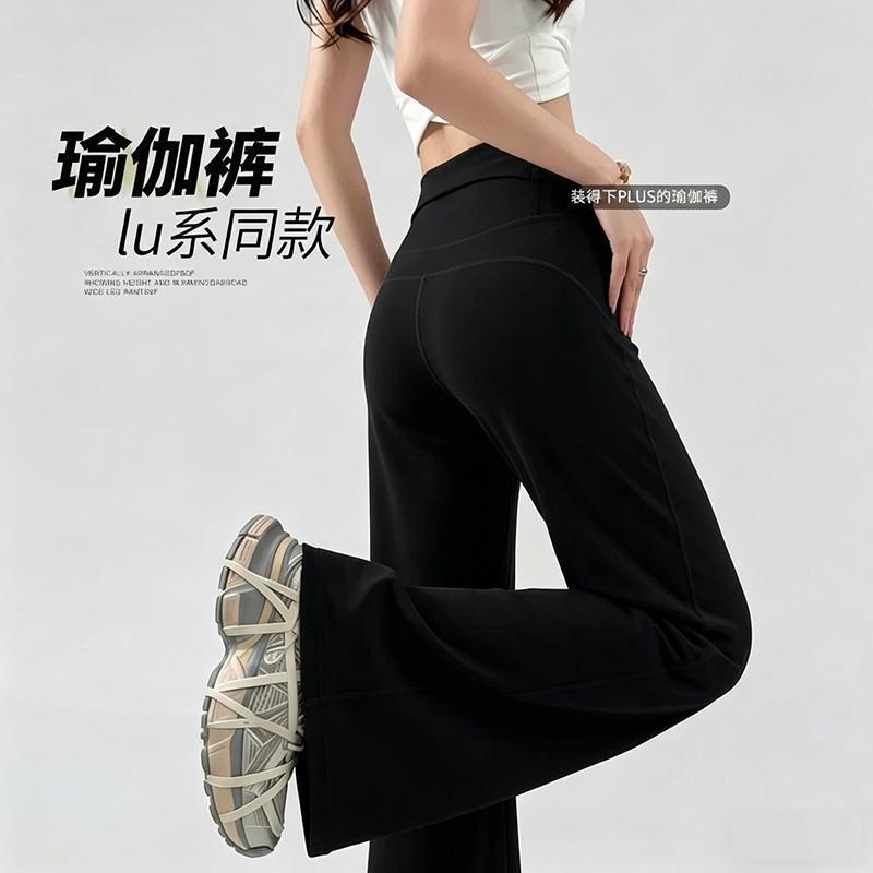 Quick-dry women's sports pants for spring and summer, thin, high-waisted, hip-lifting, plus-size, loose-fitting, slimming, suitable for Pilates, yoga, and fitness, wide-leg pants Quick-dry women's sports pants for spring and summer, thin, high-waisted, hip-lifting, plus-size, loose-fitting, slimming, suitable for Pilates, yoga, and fitness, wide-leg pants