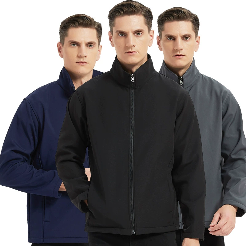 Индивидуальный логотип весна и осень на открытом воздухе бархатное пальто Спортивная ветровка для мужчин и женщин Однослойная мягкая оболочка Штурмовое мягкое пальто