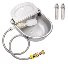 外贸专供不锈钢牛用饮水碗304浮球饮水器牛马羊饮水器自动喝水碗