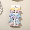 #9 Mixed color c style [6 piece set with card] 4cm white dot splash ink plum blossom style