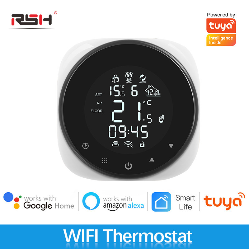 Electric floor heating wifi thermostat LCD panel thermostat graffiti APP smart remote controller temperature control panel
