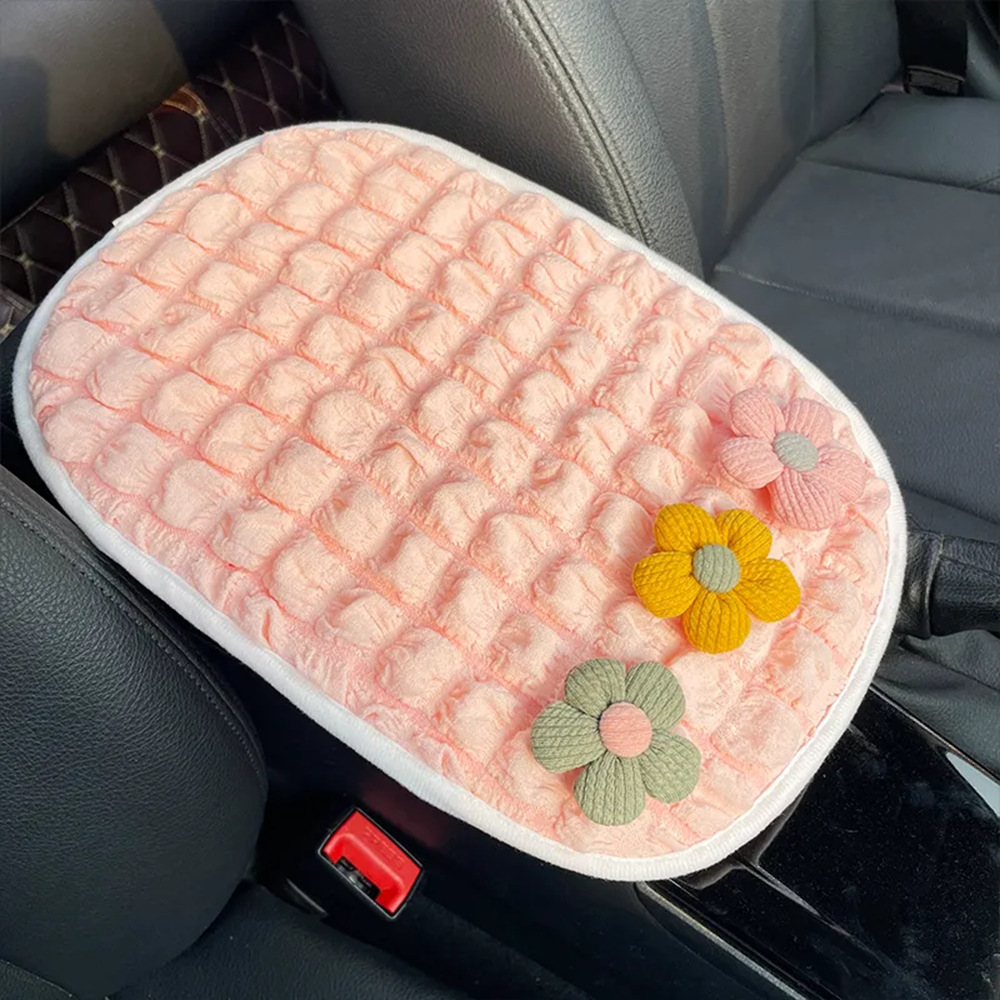 Car Armrest Box Mat, Cute Cartoon Car Interior Decoration, Central Armrest Cover, Car Armrest Box Mat, Universal Type