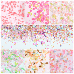 フラワーシリーズ スプリングフラワー フローリング DIY 流砂 グリッター 花びら 梅の葉 スパンコール マニキュア スパンコール