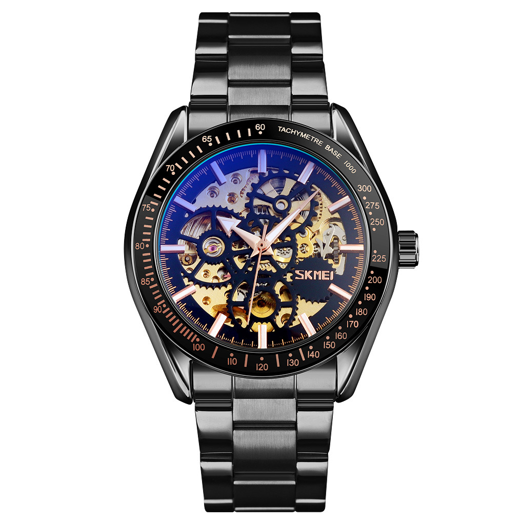 Reloj mecánico de acero impermeable para hombres relojes de negocios comercio exterior al por mayor regalos personalizados