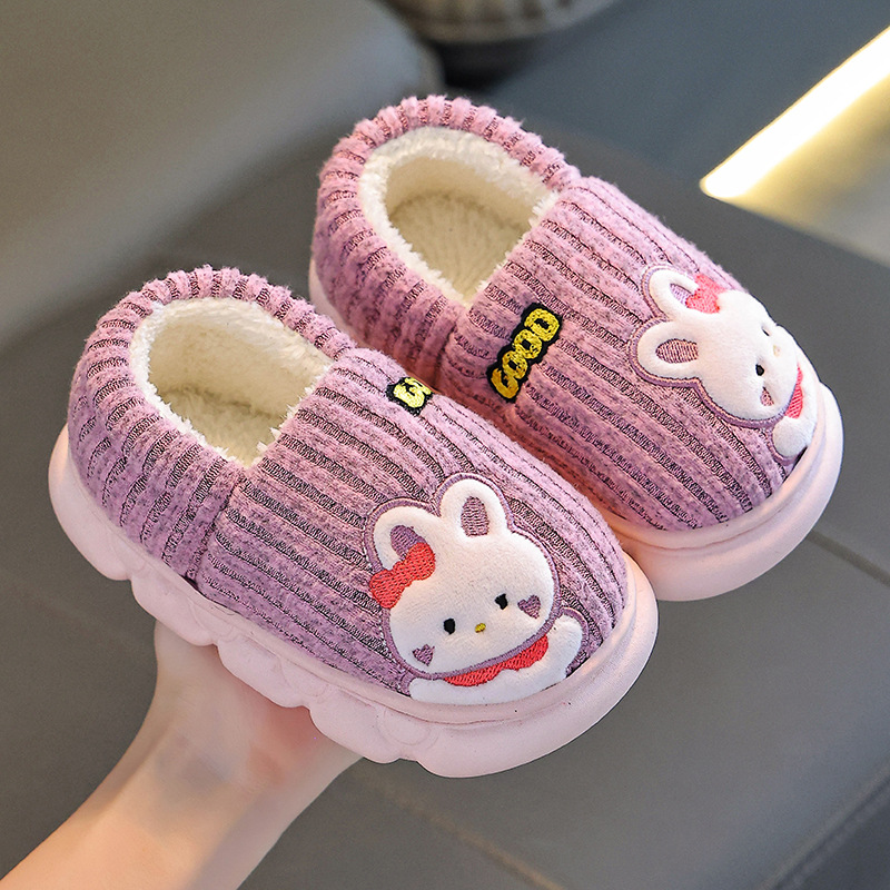 Otoño y invierno bolsas de zapatos de talón de algodón para niños y niñas, zapatillas de algodón para padres y niños pequeños y grandes.