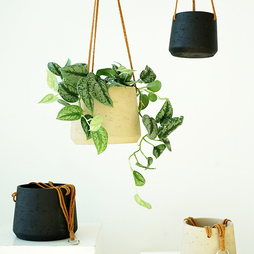 Nordic wall hanging cement hanging flower pot hanging plant hanging basket wall hanging basin hanging balcony spider orchid potted plant