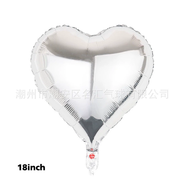 18 -inch peach heart silver