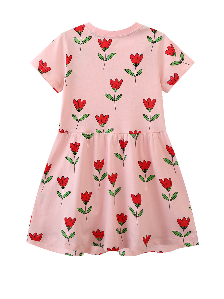 Falda infantil Jumping Meters, novedad de verano 2026, ropa infantil europea y americana, vestido de punto bonito para niñas