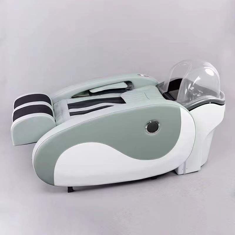 Blanco y verde con cama de masaje