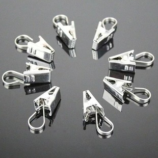 【】Curtain Clip Hook Stainless Steel Clip Buckle Accessories Old-Fashioned Shower Curtain Clip Load-Bearing Thickeneding