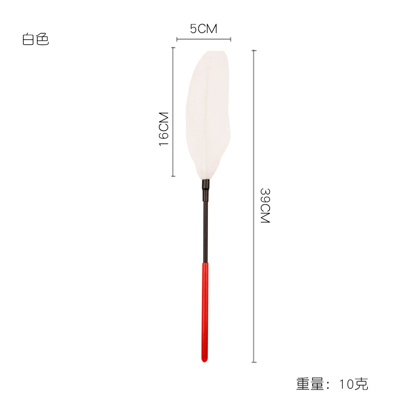 Feather Teaser Wand for Couples Play, Ostrich Feather Tickler, SM Sensory Prop — detail image 17
