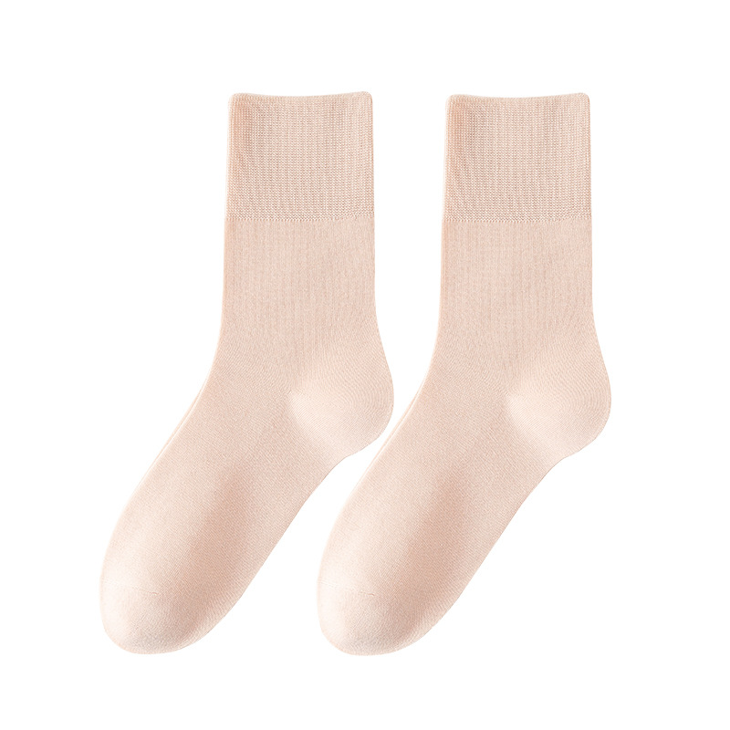 Calcetines de algodón de color sólido para mujeres todo en uno sin hueso cabeza de embalaje independiente para mujeres calcetines de verano transpirables