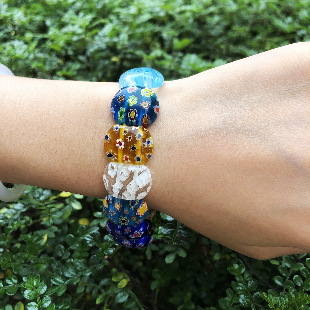 30g Weight Slip-on Clasp Closure Type Watch, Bracelets Classification glass Chain Material Beaded Chain Chain Type 1 Piece, 1 Set Quantity Holiday, Daily Occasion glass Material Geometric, Flower Pattern All Seasons Season Women's Gender Vintage Style, Simple Style Style Vintage Style Simple Style Geometric Flower Glass Beaded Chain Slip-on Beaded Bracelets Wholesale 12