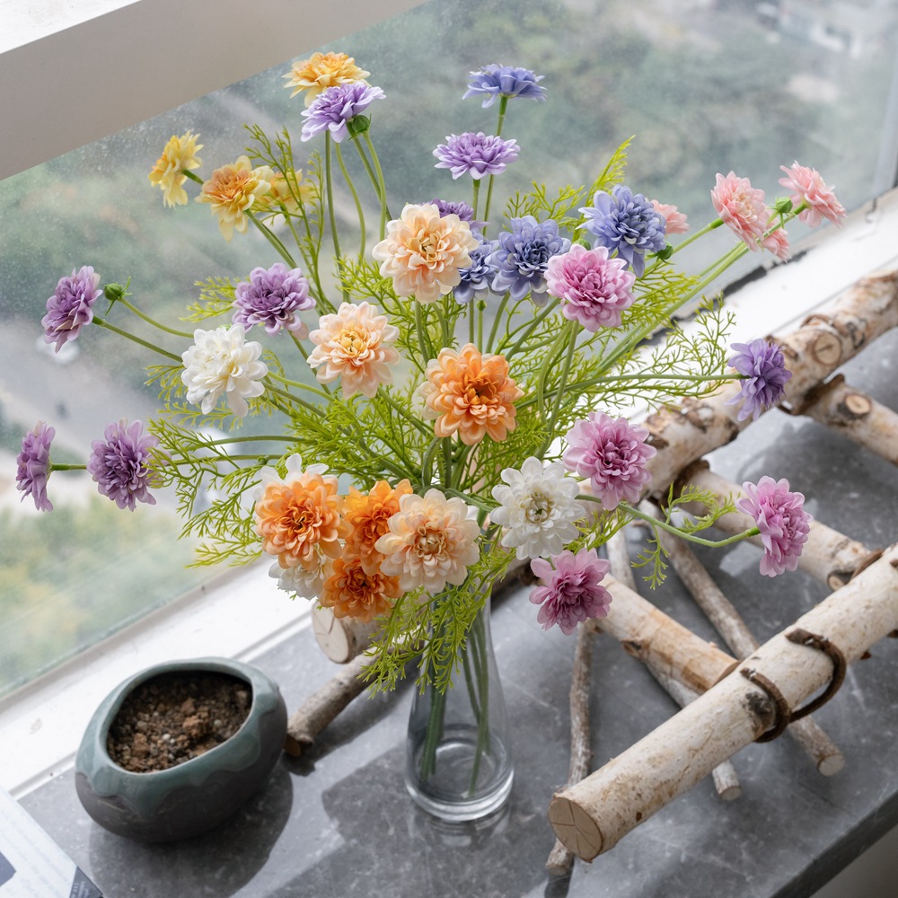 INS風麗人菊花仿真花廠家家居裝飾跨境婚慶批發假花MW66012