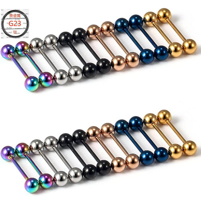 跨境G23钛钢内牙唇钉杆圆球尖锥舌钉耳骨钉人体穿刺饰品批发穿孔