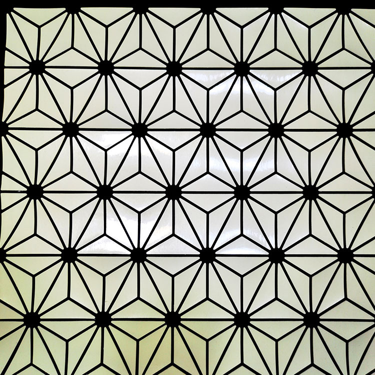 Luminous triangle PU Cloth at the end Fabric Chip Leather bags decorate Cosmetic Box Noctilucent machining