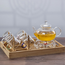 耐热玻璃茶壶套装整套功夫茶具泡茶壶家用花茶壶带过滤托盘冲茶器