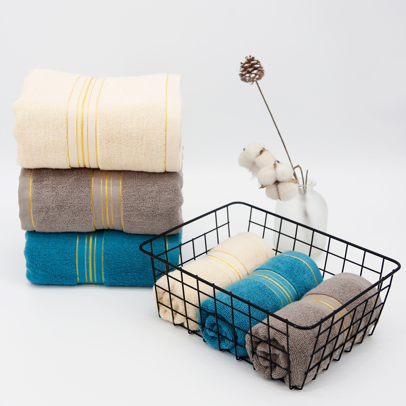 Golden Wire Break Thickened Cotton Towel Household Daily Use Face Wash and Bath Soft Absorbent Good Face Towel