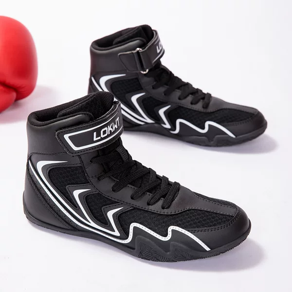 Professional Wrestling Shoes, Sanda Fighting Shoes, Non-Slip and Wear-Resistant Martial Arts Training Boxing Shoes, Taekwondo Muay Thai Men's Fighting Shoes