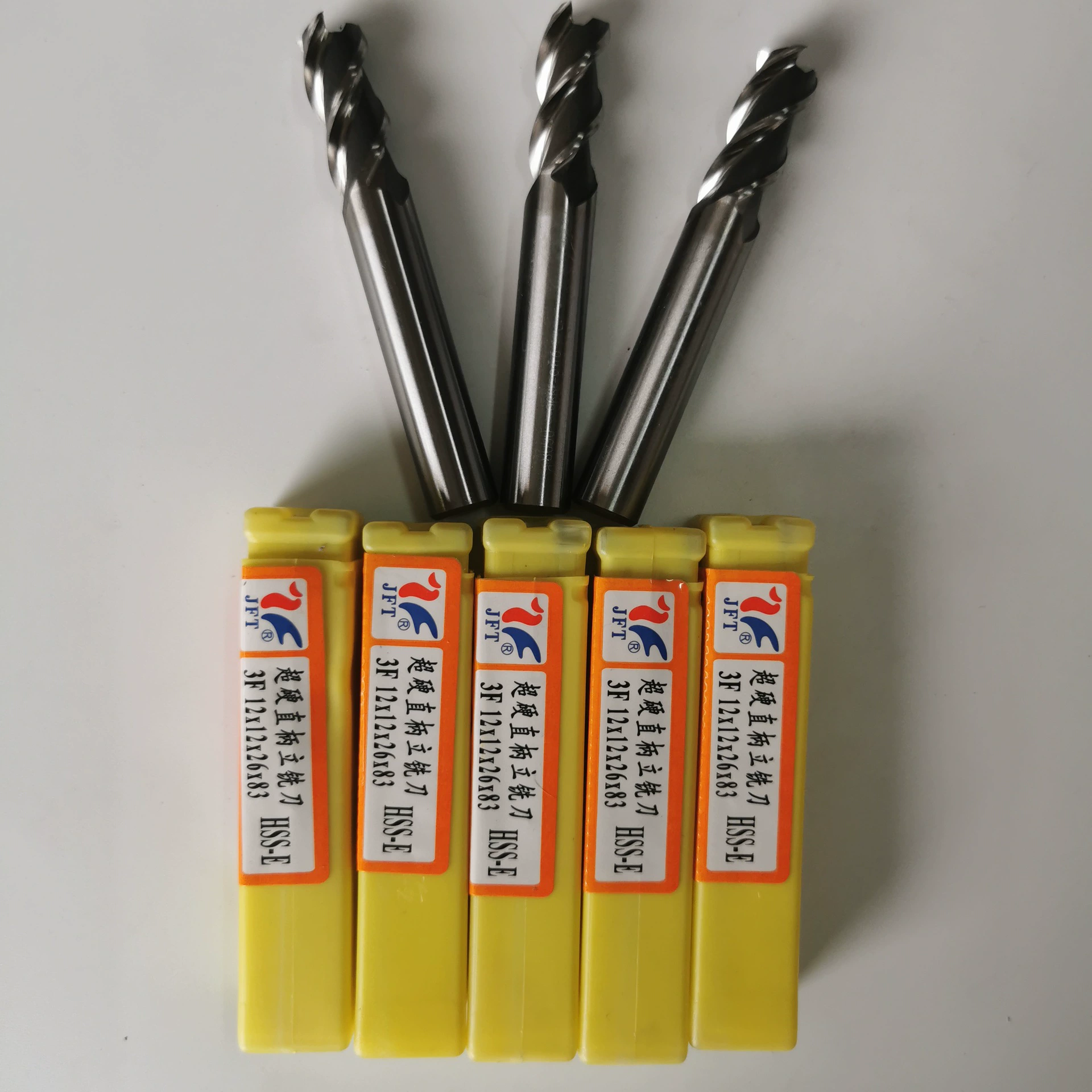 Guiyang Jinfeng straight shank ultra-hard 3-flute end mill 2-25 national standard white steel milling cutter end mill factory wholesale