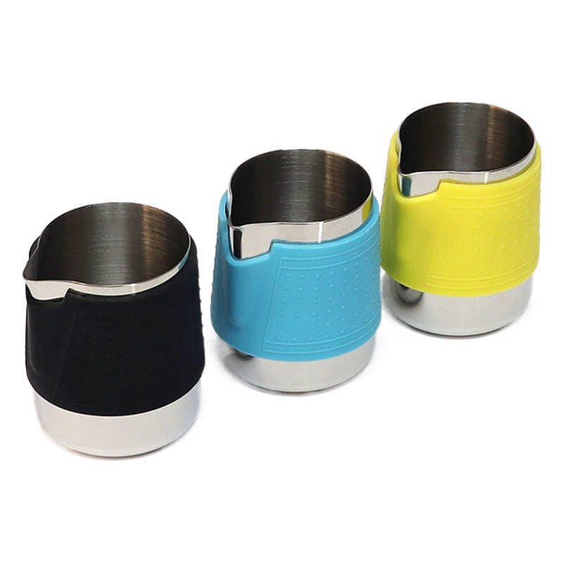 Кофейная гирлянда с без ручки чашка из нержавеющей стали 304 гирлянда цилиндра вкладыш силиконовый заостренный рот молочный пузырь кофейный прибор