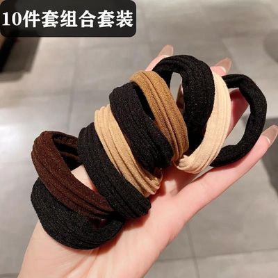 High elasticity Seamless rubber string Tousheng Ponytail adult durable ins Yan value Hairpin student Ultra cents