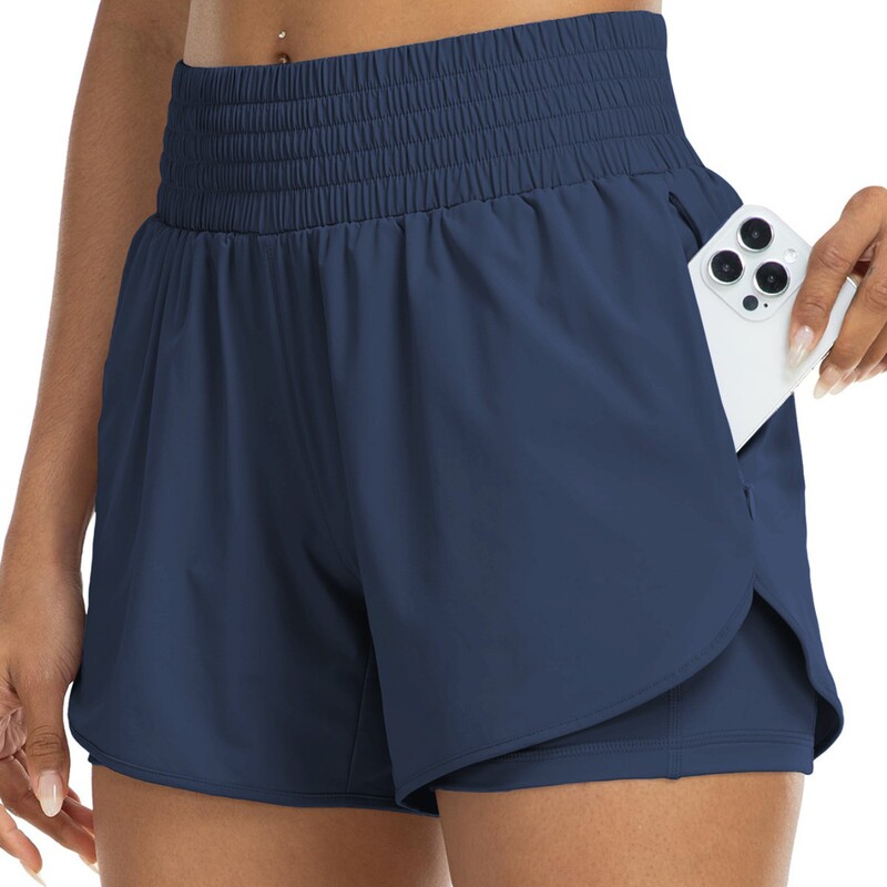 2025 Women's Shorts High Waist Running Yoga Fake Two-piece Anti-walking Gym Slimming Tight Sports Shorts 2025 Women's Shorts High Waist Running Yoga Fake Two-piece Anti-walking Gym Slimming Tight Sports Shorts