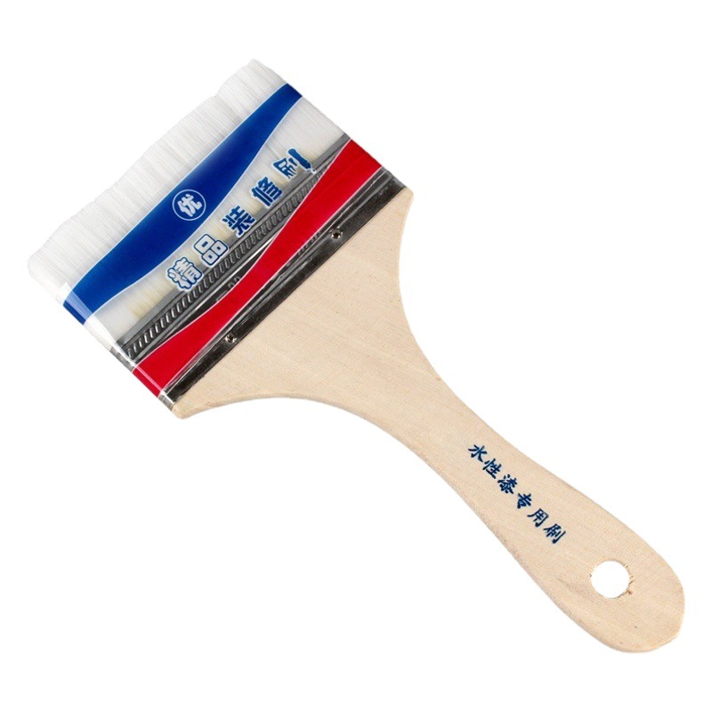 Cepillo de lana a base de agua herramientas de decoración del hogar cepillo de pintura de látex mango de madera pintura grasa pintura de látex cepillo fuente fabricante