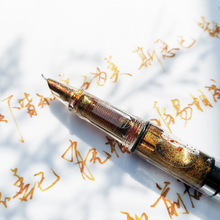 【送5Ml金粉彩墨】透明活塞美工钢笔学生练字瘦金体书法钢笔