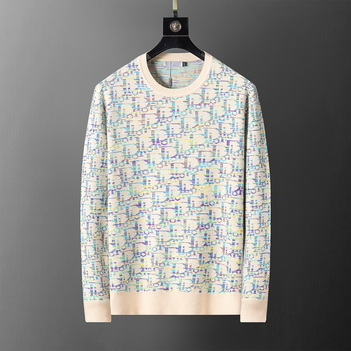 High-quality cross-border 2025 chaqueta de punto chaqueta suéter de manga larga temperamento masculino un cabello