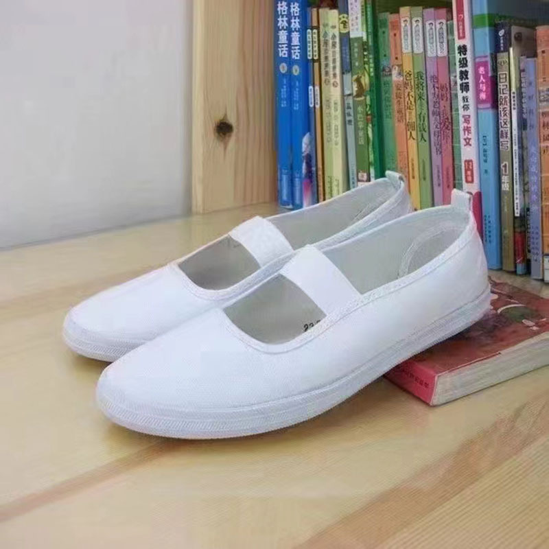 防静电鞋食品厂工作鞋电子厂无纺布白色四孔护士鞋防滑舞蹈鞋厂家