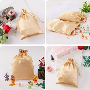 Sade drawstring drawstring pocket jewelry wig underwear storage bag silk eye mask packaging bag custom logo
