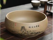 烟灰缸大号超大特大创意个性潮流粗陶瓷水仙盆茶台垃圾茶渣缸茶洗
