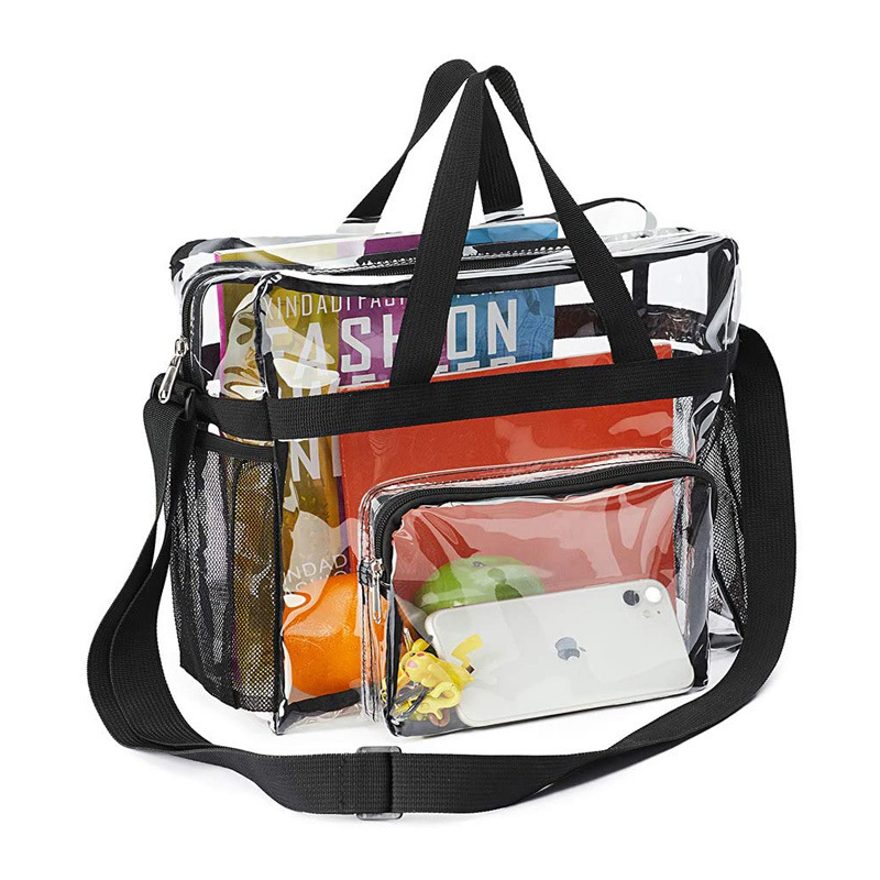 Spot Amazon Cross-Border Transparent Storage Bag Portable Travel Crossbody Toiletry Bag Large Capacity Portable Cosmetic Bag